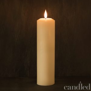 Large wax led candle