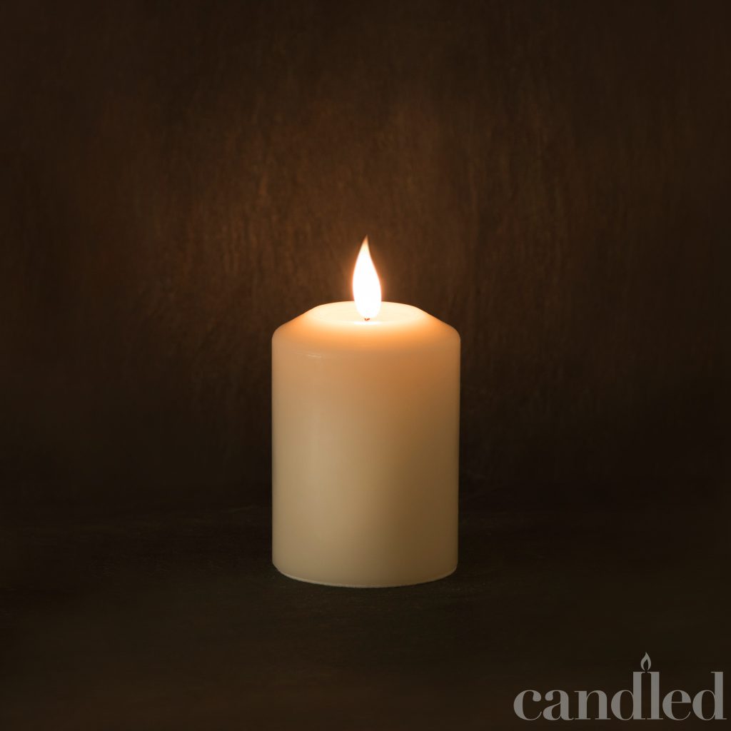 Pillar LED Candle 4″ x 3″ Diameter | Candled