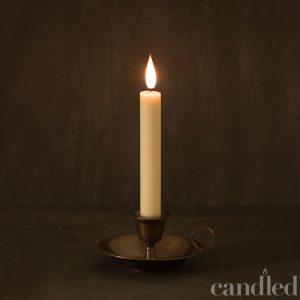 small led candle in holder