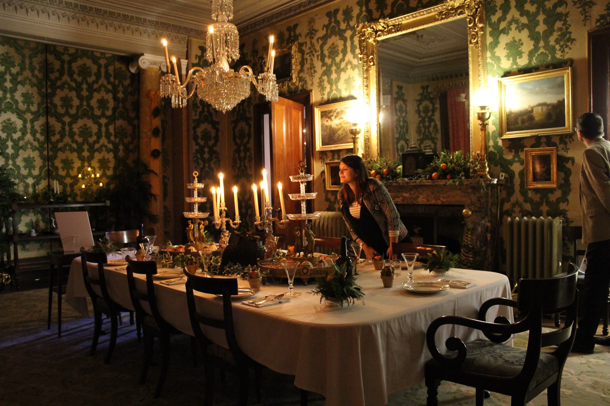 Visitors suprised at Faux candles at Arlington Court Candled