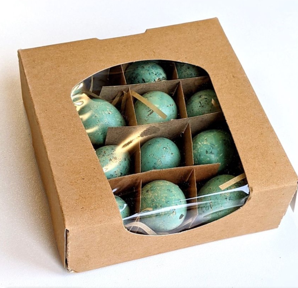 small eggs in a box